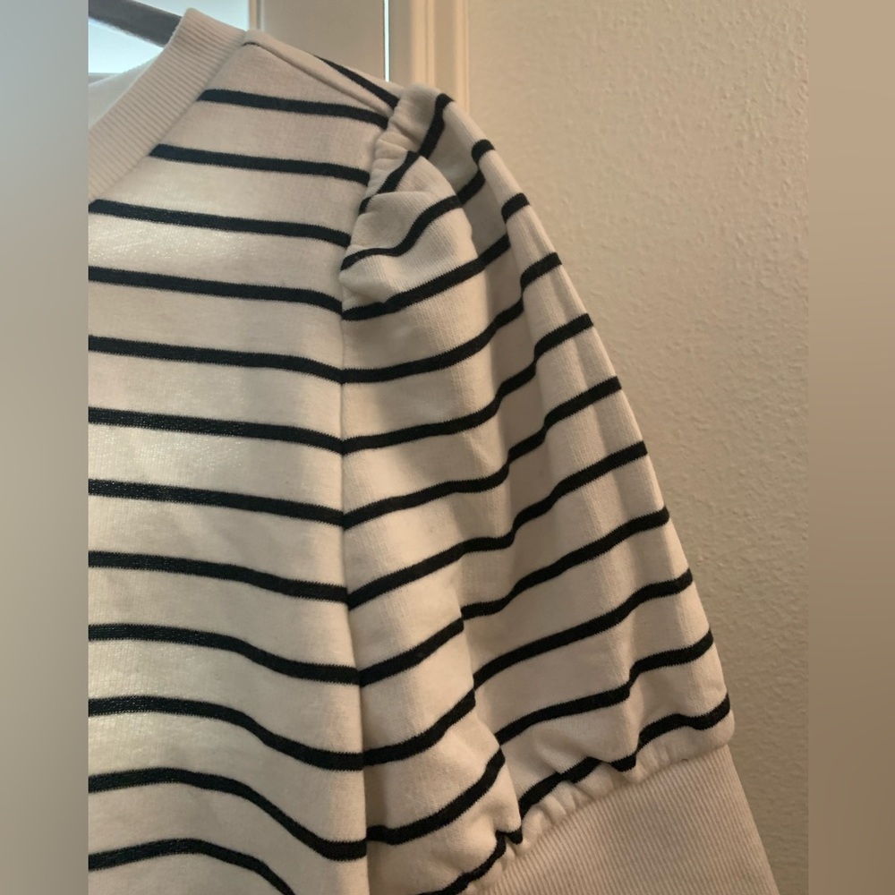 Loft Puff Sleeve Stripe dress - Picture 2 of 3